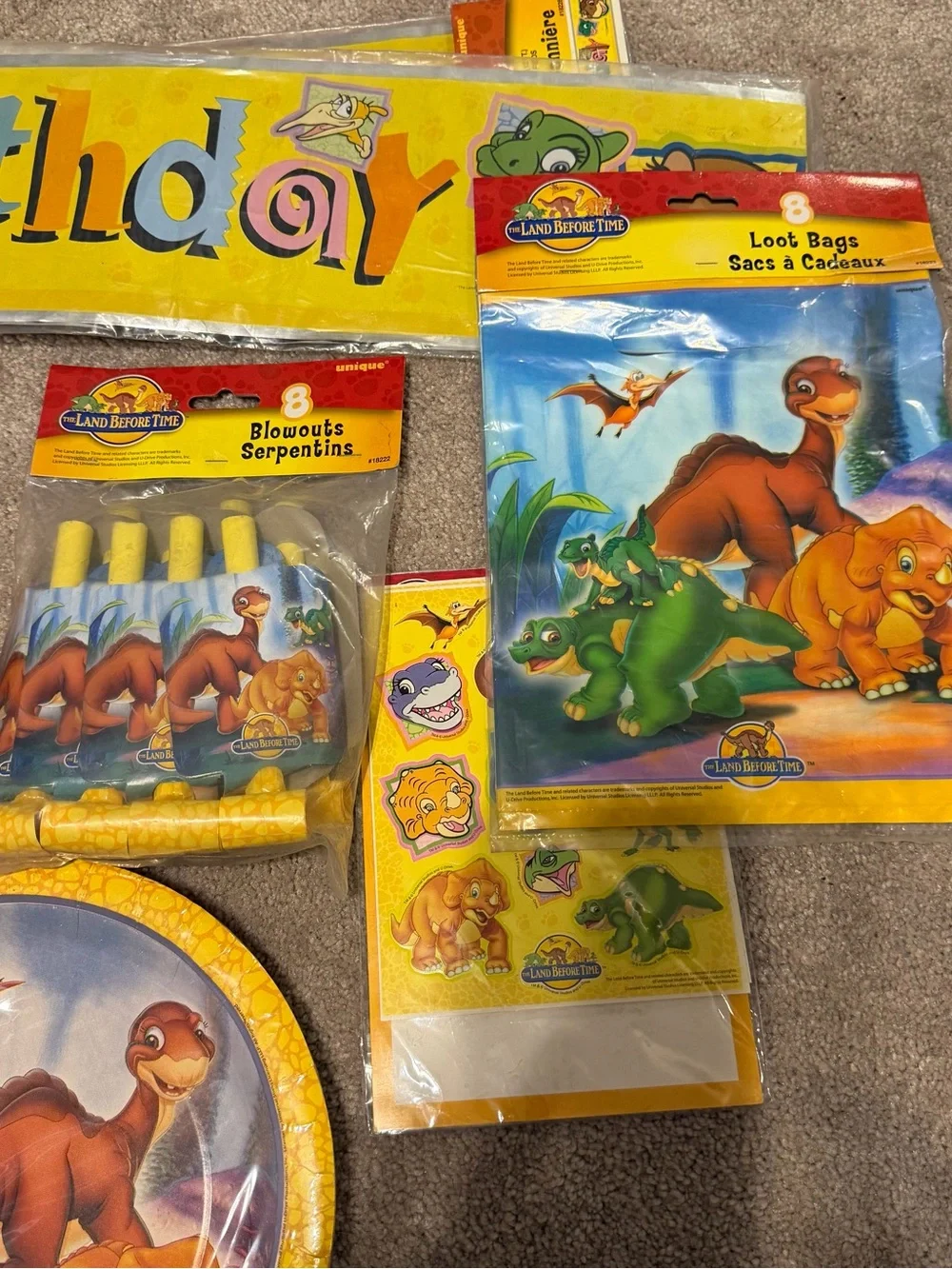 Vintage land before time party supplies